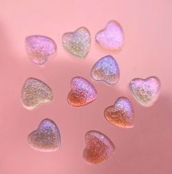 1753 Фигурки объёмные "Сердечки" 10 шт