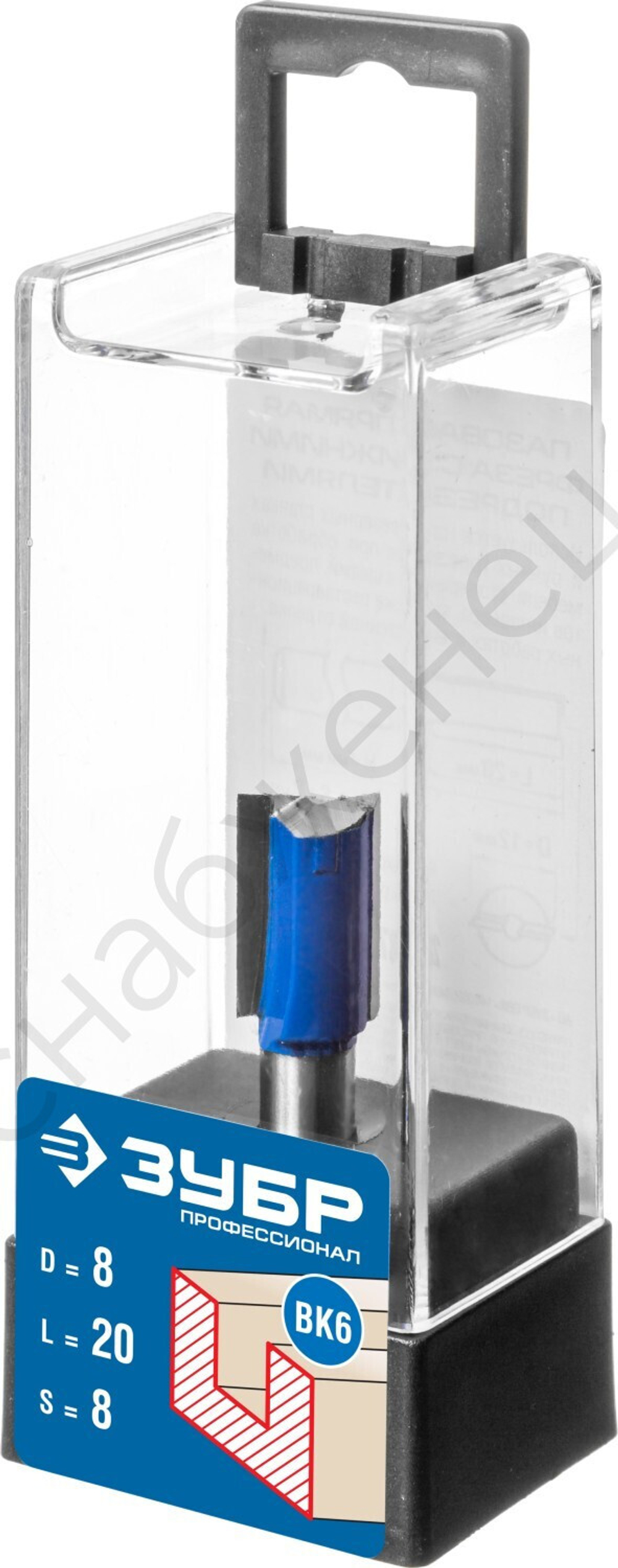 ЗУБР 8x19мм, хвостовик 8мм, фреза пазовая прямая с нижними подрезателями