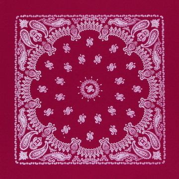 Бандана малиновая с белыми огурцами (020)