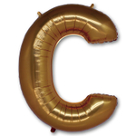 Шар фольгированный Буква C 101,6 см (Золотой)