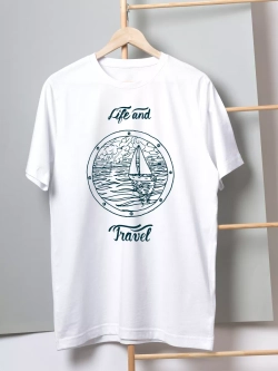 Футболка мужская оверсайз летняя белая с принтом