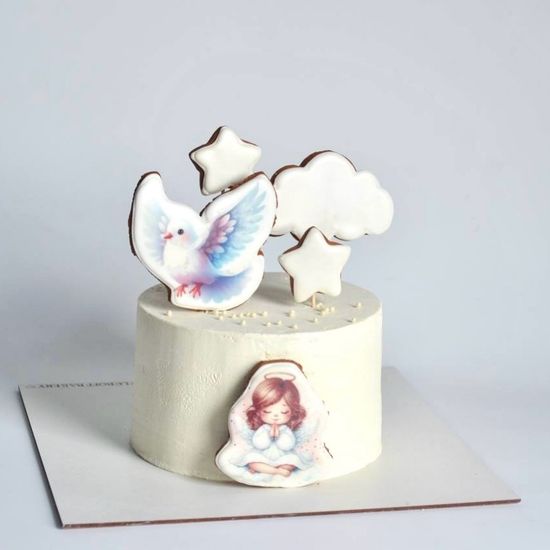 Набор пряников с ангелом на крещение девочки