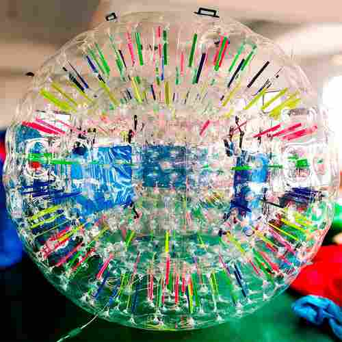 Светящийся зорб "Neo" ТПУ, усиленные сиденья, диаметр 3 м