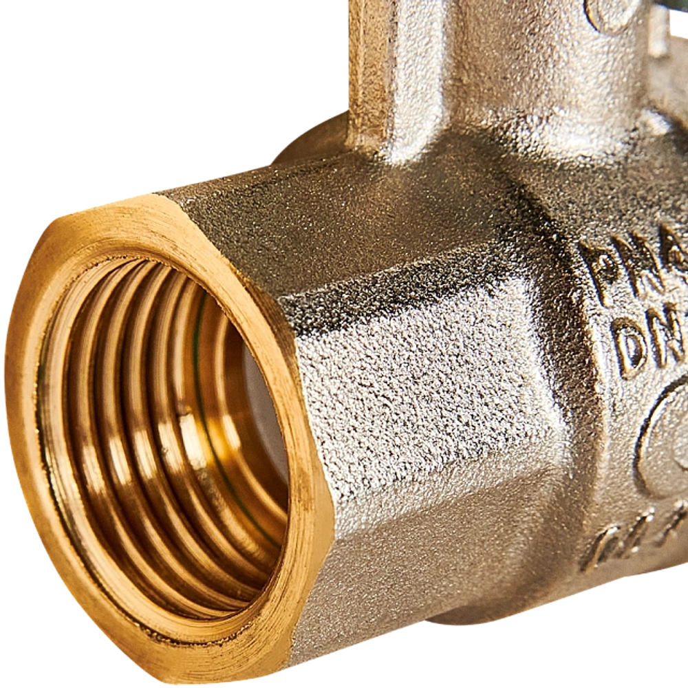 Кран шаровой полнопроходной STOUT - 1/2" (ВР/ВР, PN40, Tmax 150°C, ручка-рычаг черная)