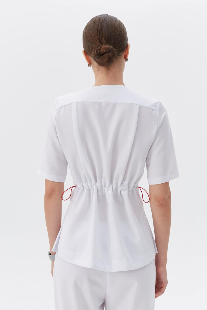 Топ с запахом медицинский женский Йошо, белый