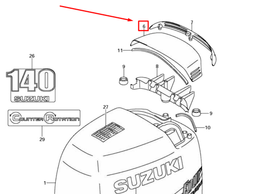 61431-92J02-0EP COVER, TILT UP