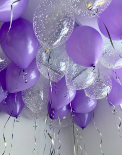 Сиреневые воздушные шары под потолок №2068