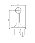 Ограничитель двери Апекс магнитный DS-2761-M-CR хром