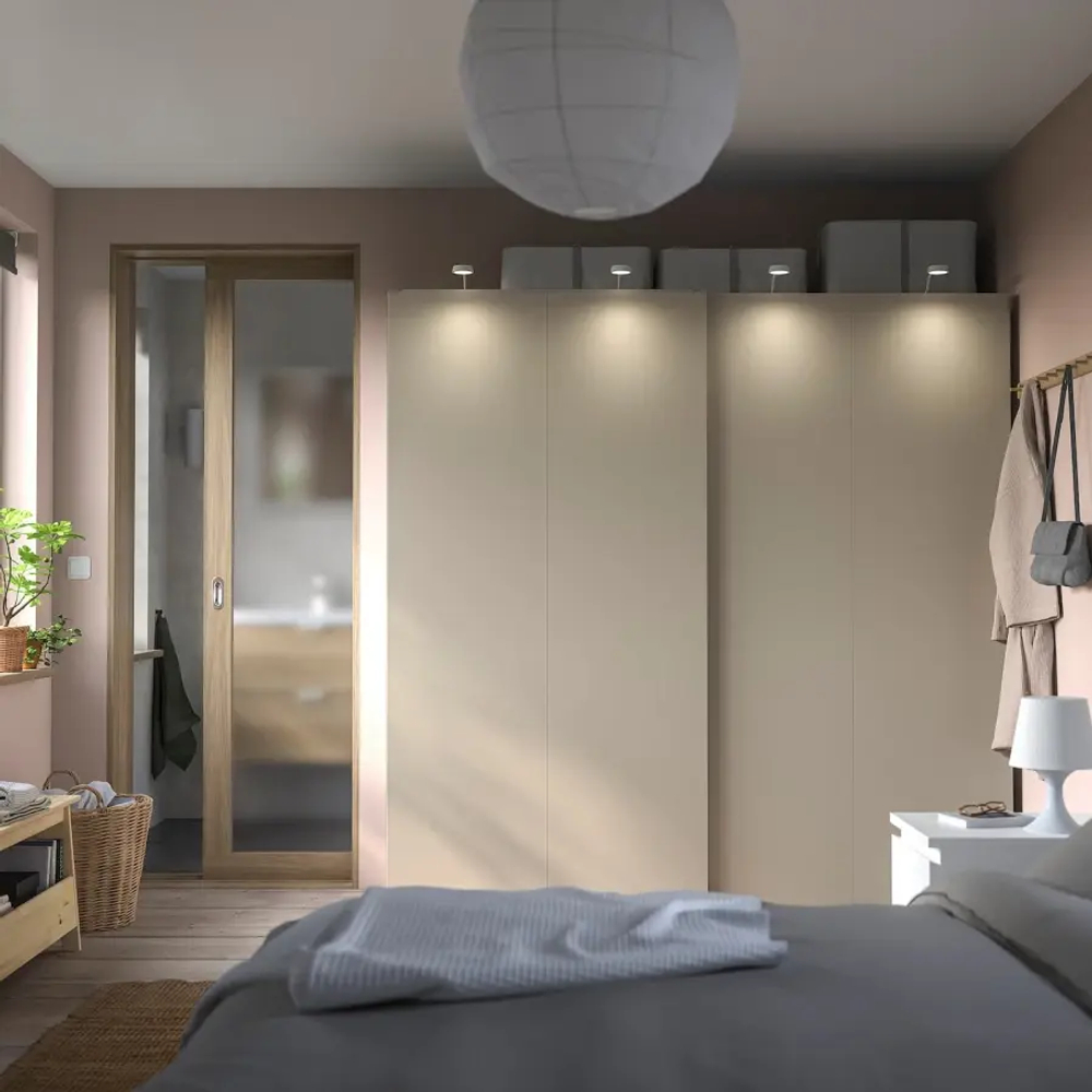 Гардероб - PAX / HASVIK IKEA/ПАКС/  ХАСВИК ИКЕА,  201х200 см, бежевый