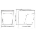 Унитаз судовой электрический Delux с помпой, 12 В/ Гальюн в лодку