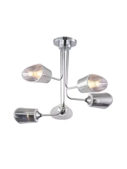 Люстра потолочная KIMI E27*5*60W хром, шампань