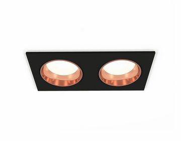 Комплект встраиваемого светильника 2*GU5.3 MR16 XC6526005 SBK/PPG чёрный песок/золото розовое полированное (C6526, N6114) DIY System Complects Ambrella