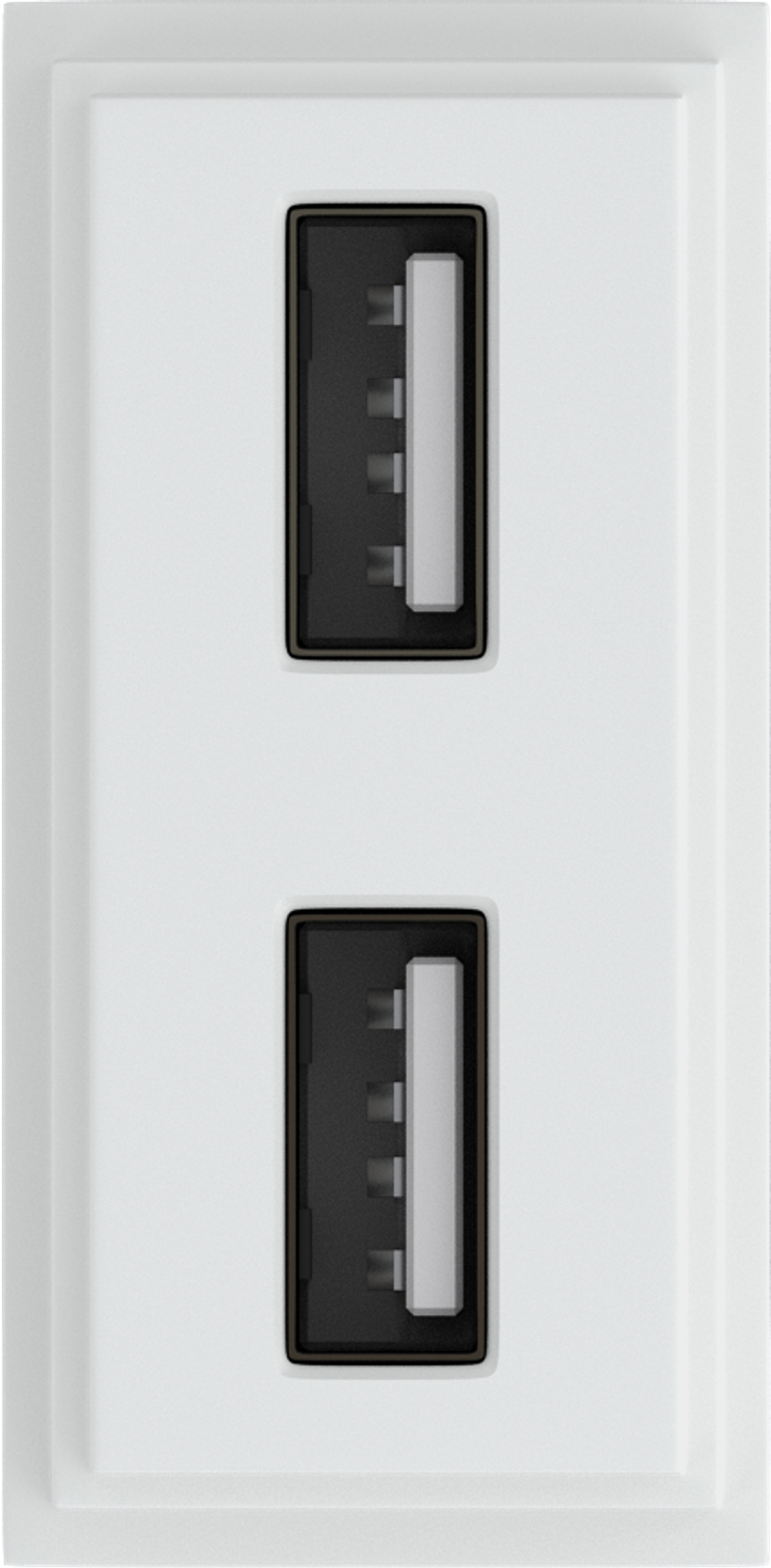 Зарядное устройство USB Стандарты А-А 5V 2100мА 1 модуль,  белый