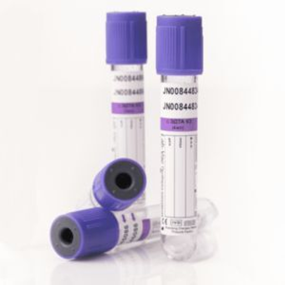 Пробирка вакуумная 4 мл, ЭДТА K3, 13х100 мм LAB-VAC, фиолетовая, 100 шт