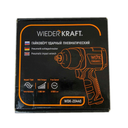 WDK-20440 Гайковерт пневматический ударный с композитным корпусом, привод 1/2", 1360 Нм