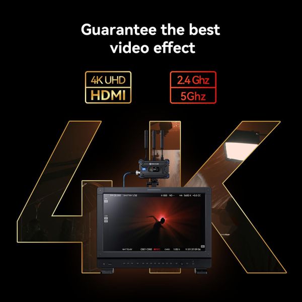 Видеосендер Hollyland Pyro S (4K HDMI, 1TX+1RX), Черный | Black
