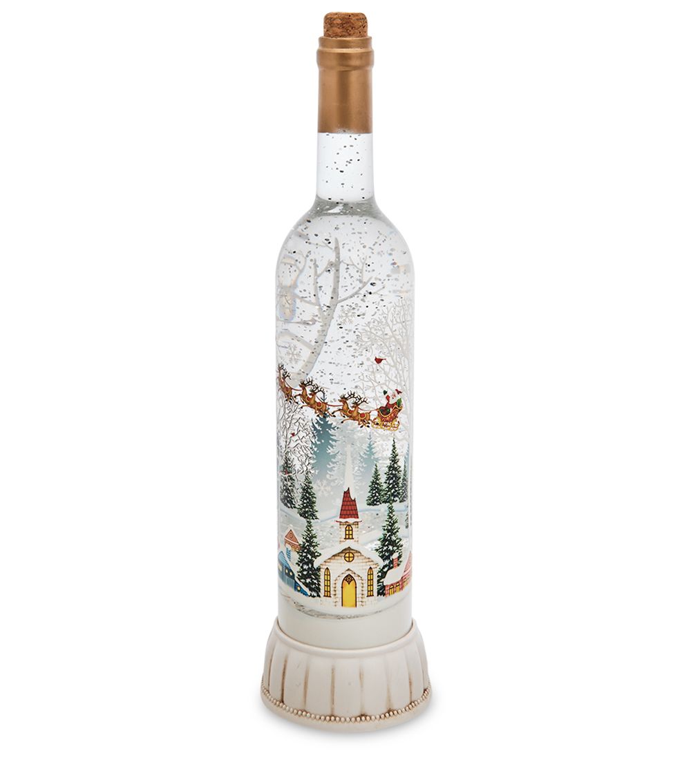 XM-843/1 Новогодняя бутылка с подсветкой