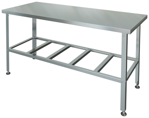 Стол разделочно-производственный без бортов, полка-решетка