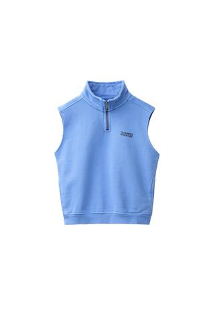 ZARA ФЛИСОВЫЙ ЖИЛЕТ, ВЫЦВЕТШИЙ СИНИЙ