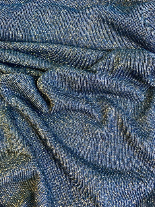 трикотаж люрекс, морская волна KOOPLES