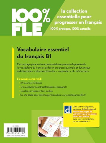 100% FLE - Vocabulaire essentiel du francais B1 - livre + didierfle.app