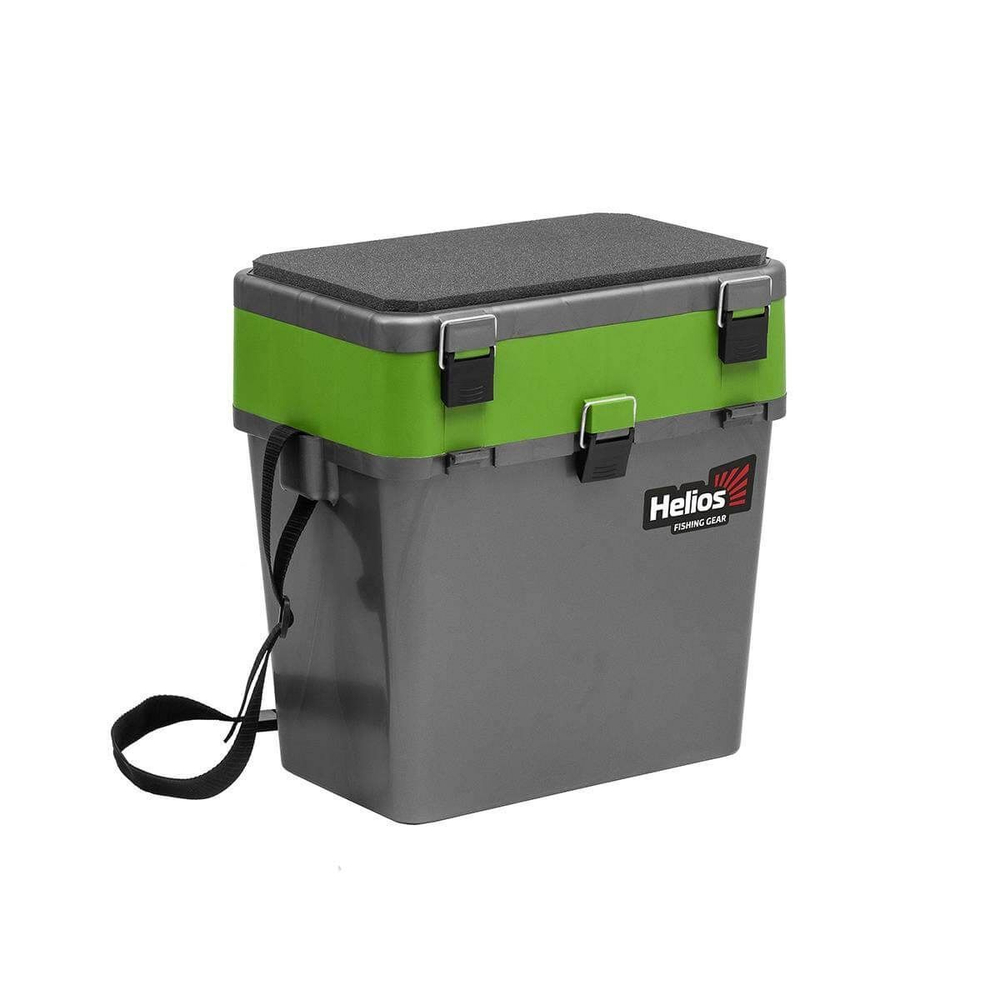 Ящик рыболовный зимний для хранения снастей серый/салатовый