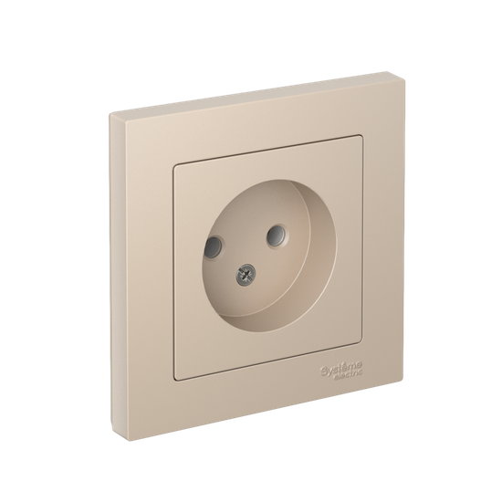 Розетка AtlasDesign 16А без заземл. в сборе песочн. SE ATN001240
