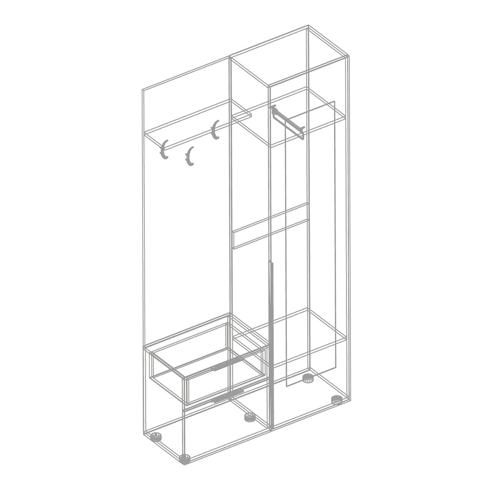 Прихожая с пеналом Правая (ориентир по пеналу) "Тефия"