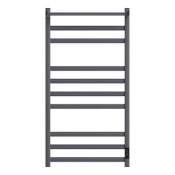 купить Полотенцесушитель электрический Point Меркурий PN83850PGR П9 500x1000 с полкой, диммер справа, графит премиум