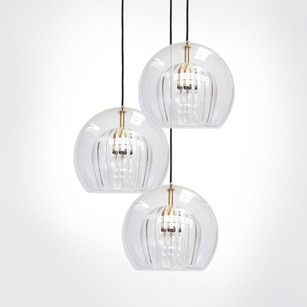 Pendant design lamp   Pleated Crystal by Marc Wood Studio D15