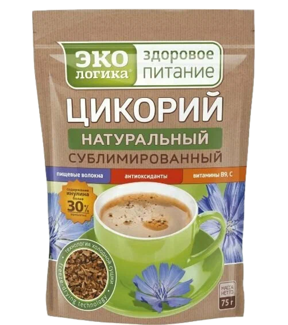 Цикорий Экологика, сублимированный 75 гр пакет