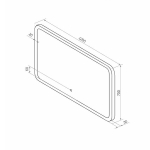 Зеркало Comforty Лотос-120 LED-подсветка, бесконтактный сенсор