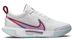 Женские Кроссовки теннисные Nike Zoom Court Pro - white/glacier blue/dark beetroot