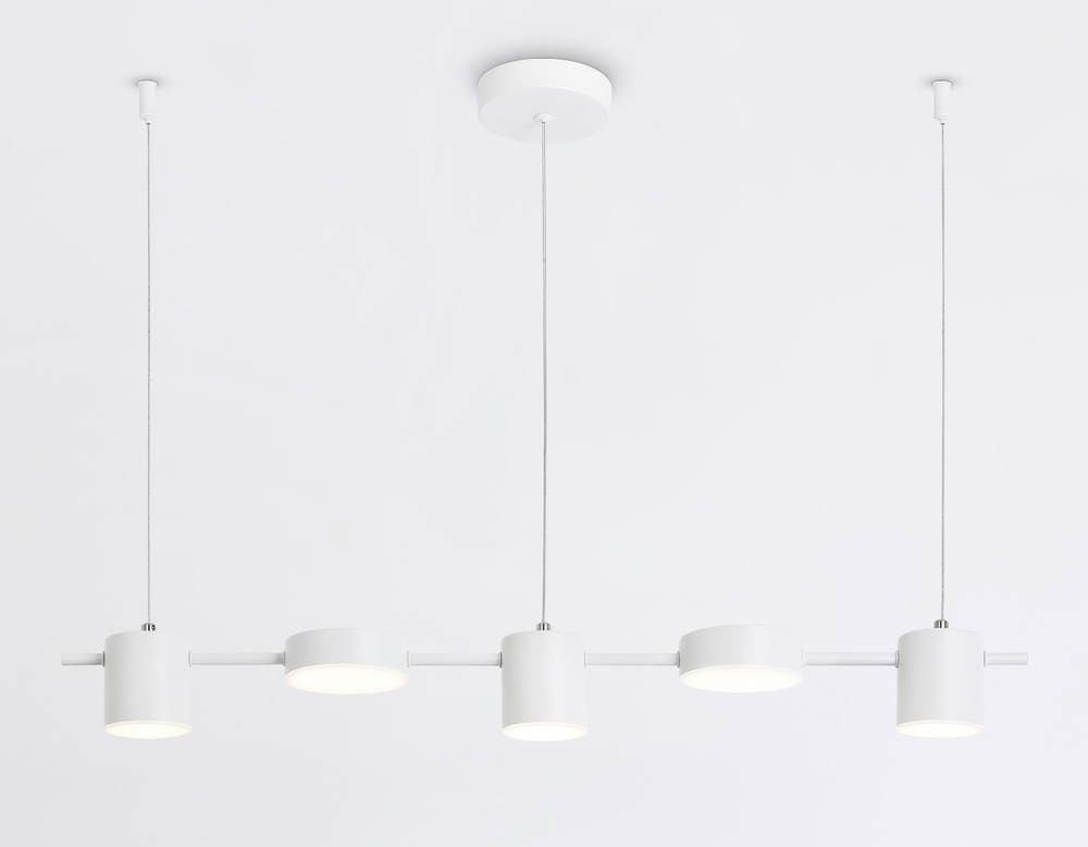 Светильник светодиодный подвесной FL51678/5 WH белый 3000K/4200K/6400K 25W 790*100*1000 (Без ПДУ)