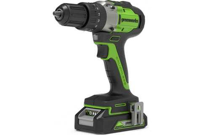 Дрель-шуруповерт аккумуляторная Greenworks Арт. 3704107UA,  c 1хАКБ 2 Ач и ЗУ в кейсе