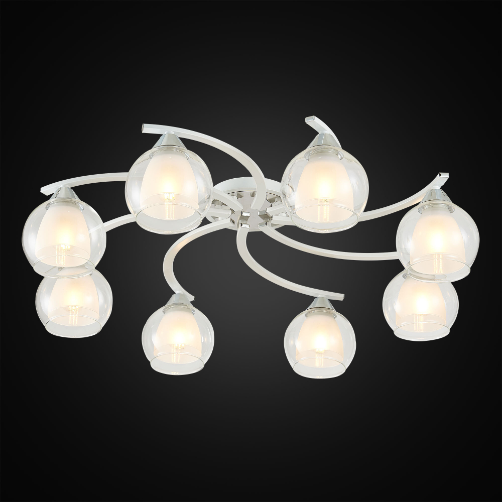 Citilux Кристи CL152180 Люстра потолочная Белая Хром