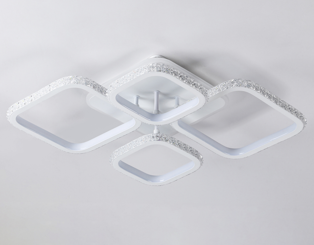 Светильник потолочный светодиодный с пультом FA9541/2+2 WH белый 108W 6400K/3000K 670*500*110 (ПДУ РАДИО 2.4G)