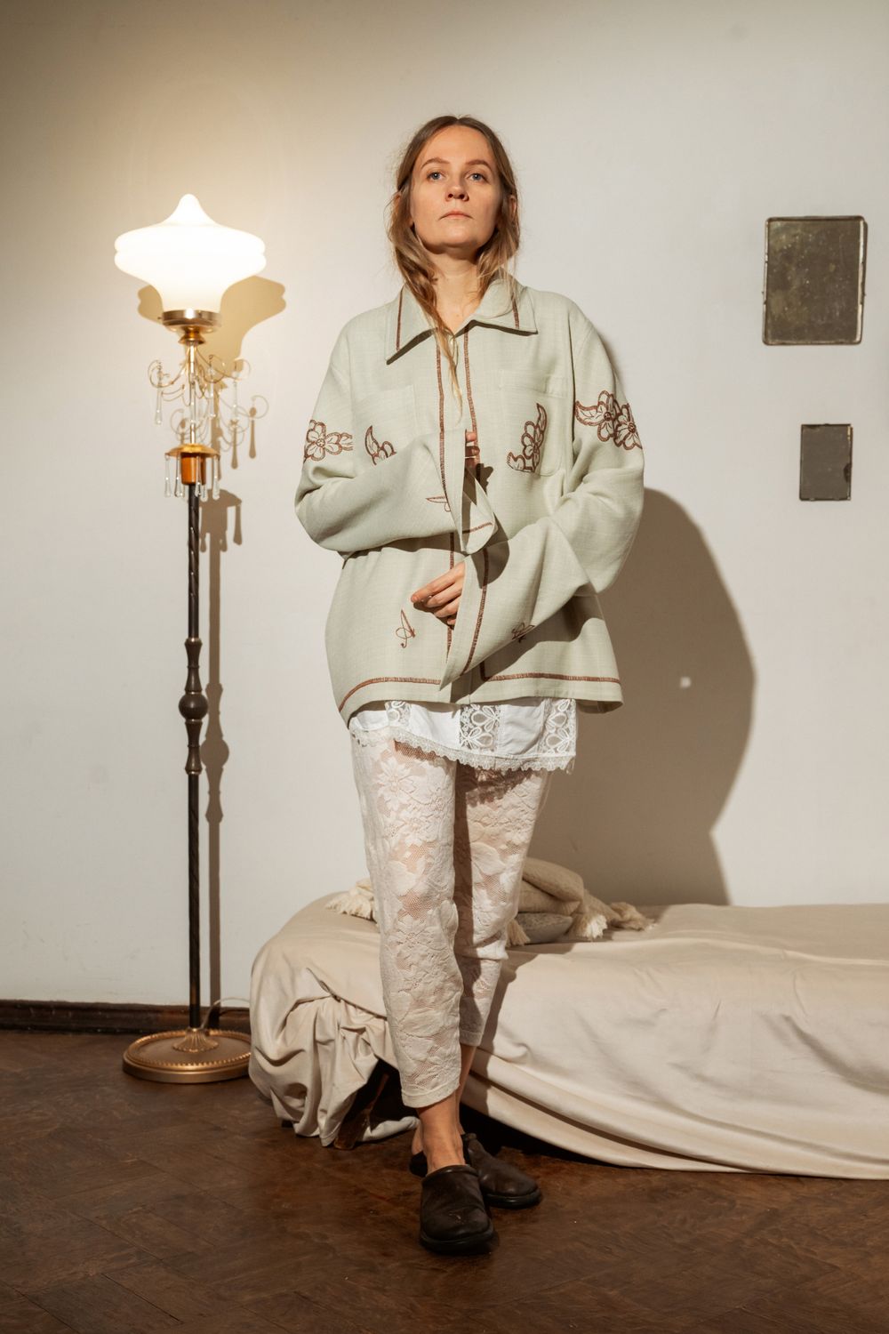 Рубашка Soeurs с Инициалами бежевая