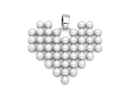 Подвеска "Сердце Pixel" 25x28,5мм