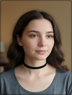 Чокер на шею чёрный, экокожа.