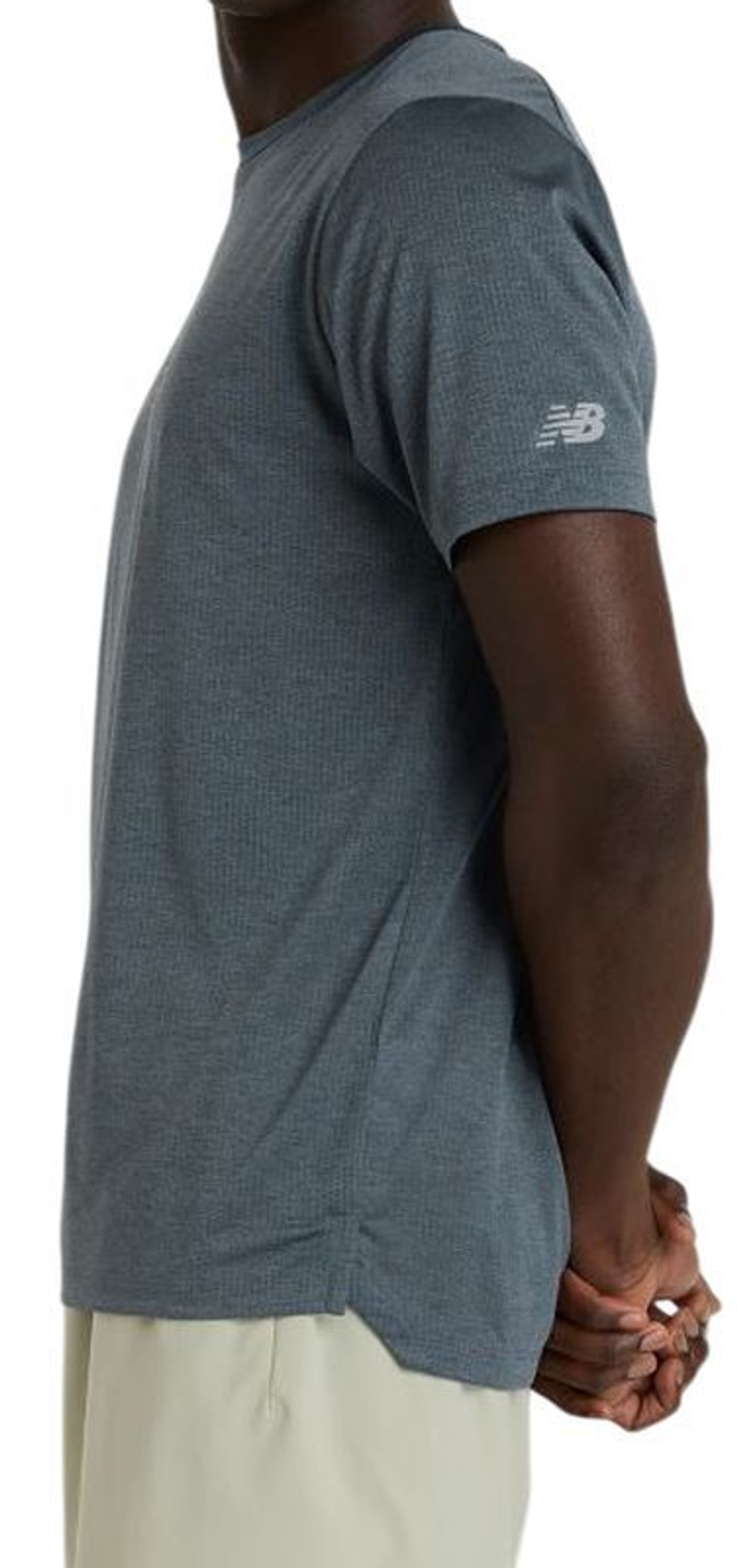 Мужская теннисная футболка New Balance Athletics Run Reflective Graphic - серый