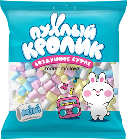 Маршмеллоу Пухлый кролик Mini Разноцветный 85г