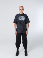 Футболка с набойкой "Райтер". Черно-серая