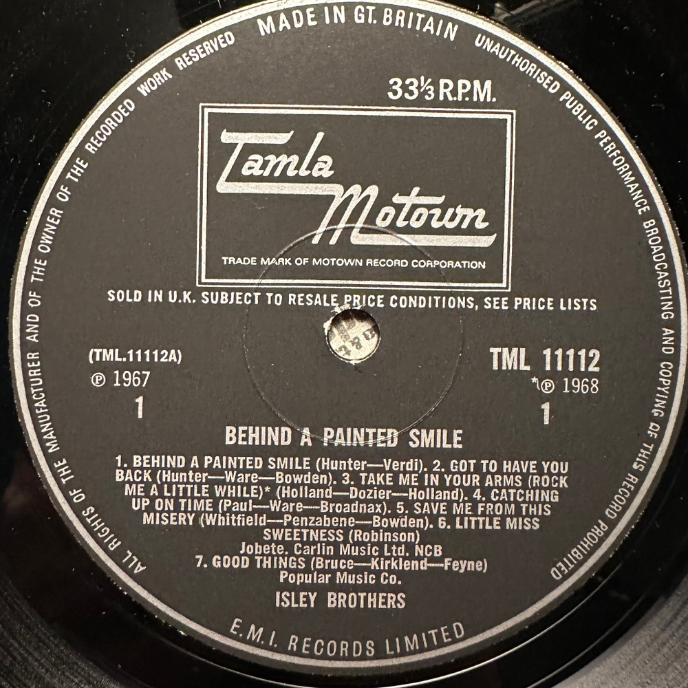 The Isley Brothers - Behind A Painted Smile (Англия 1969г.)
