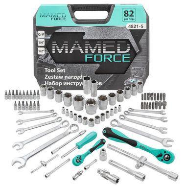 Набор инструментов PROFI 82пр. 1/4'',1/2''(6гр)(4-32мм) MAMEDFORCE MF-4821-5