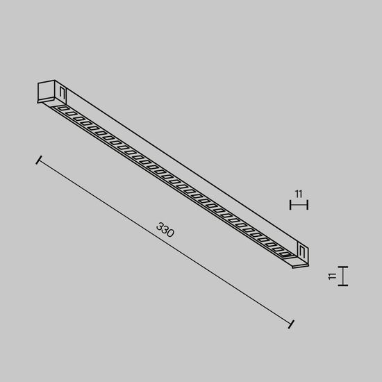 Трековый светильник Technical TR241-2-6W3K-B
