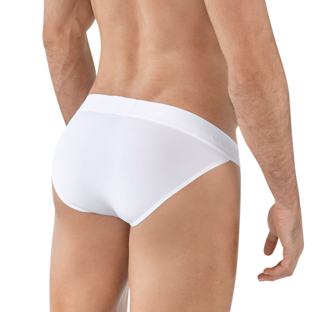 Мужские трусы танга белые Clever Moda DESEO BRIEF 162701