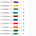 Набор гелевых ручек Alingar, 10 цветов, 0,55мм, резиновый грип, белый, круглый пластиковый корпус, ПВХ чехол, европодвес