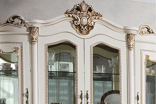 Шкаф-витрина ДЖОКОНДА крем глянец 1,9