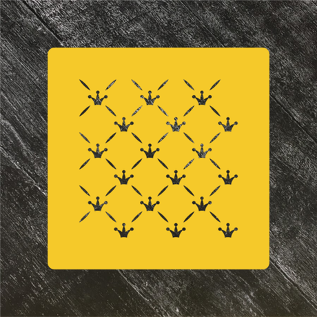 Трафарет-фон №10 Узор с коронами